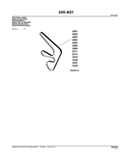 John Deere 4024TF270 Engines Parts Catalog Manual - PC9383 - Image 3