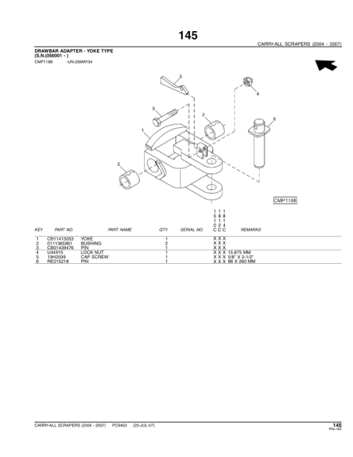 John Deere 1510C, 1512C, 1812C, 1814C Scrapers Parts Catalog Manual - PC9403 - Image 2