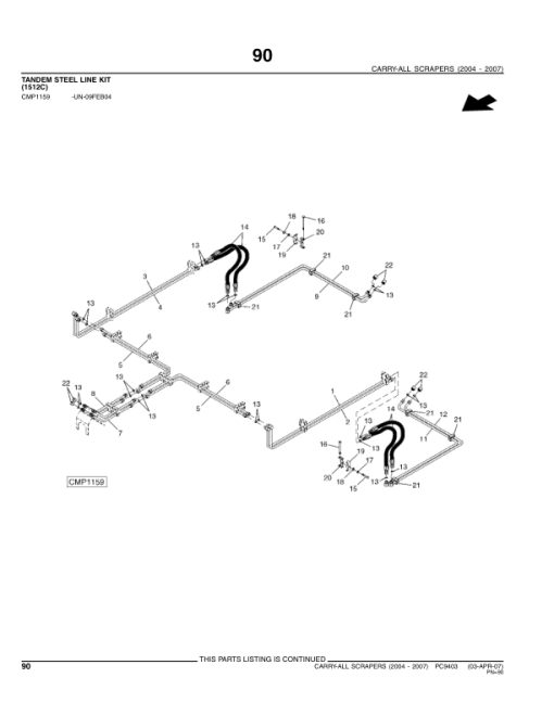 John Deere 1510C, 1512C, 1812C, 1814C Scrapers Parts Catalog Manual - PC9403 - Image 3