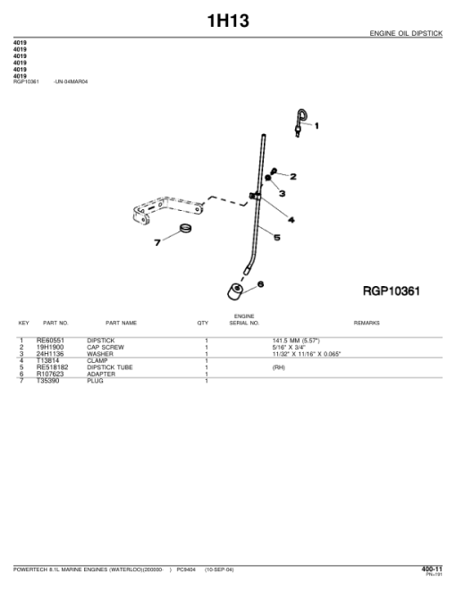 John Deere 8.1L, 6081, 6081AFM75 Engines (SN after 200000 –) Parts Catalog Manual - PC9404 - Image 4