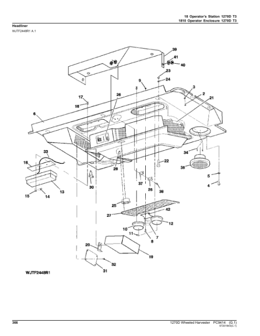 John Deere 1270D T3 Wheeled Harvesters (SN 001001-) Parts Catalog Manual - PC9414 - Image 4