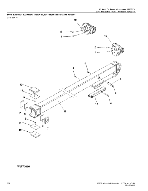 John Deere 1270D T3 Wheeled Harvesters (SN 001001-) Parts Catalog Manual - PC9414 - Image 2