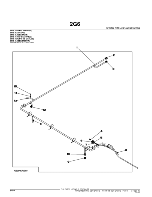 John Deere 4.5L, 4045HF485 Engines Parts Catalog Manual - PC9433 - Image 3