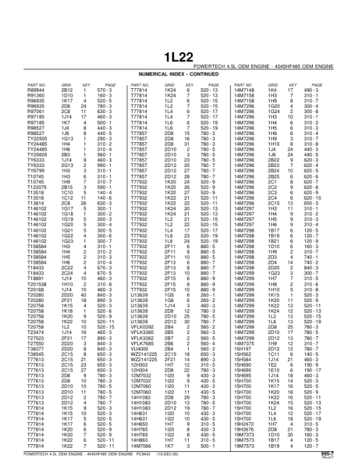 John Deere 4.5L, 4045HF485 Engines Parts Catalog Manual - PC9433 - Image 2