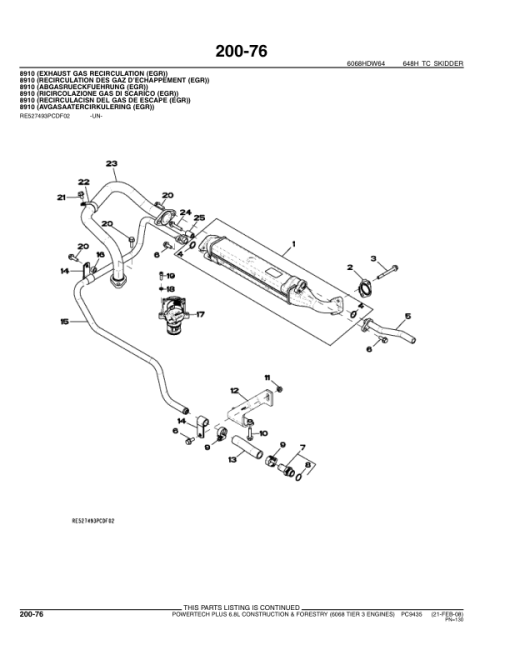 John Deere Powertech Plus 6.8L C&F, 6068 Engines Parts Catalog Manual - PC9435 - Image 2