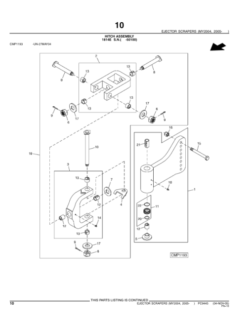 John Deere 1810E, 1814E, 1512E, 2112E Scrapers (SN 060201–) Parts Catalog Manual - PC9445 - Image 2