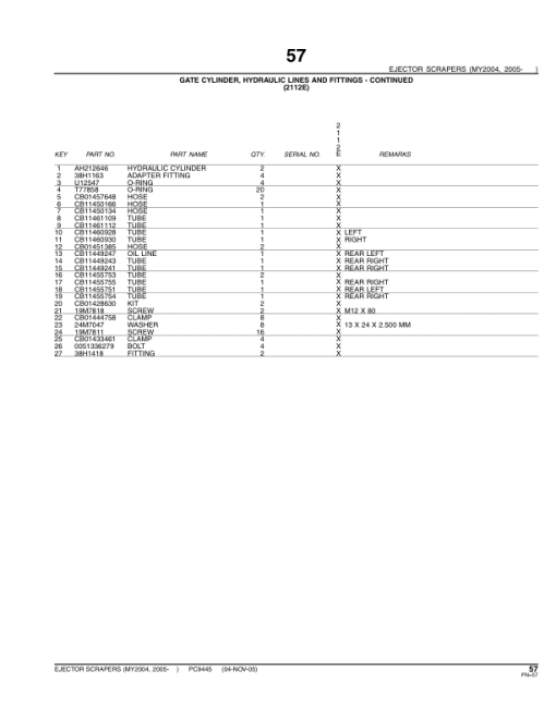 John Deere 1810E, 1814E, 1512E, 2112E Scrapers (SN 060201–) Parts Catalog Manual - PC9445 - Image 4