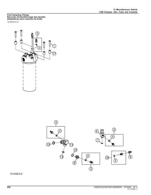 John Deere 670D, 672D Motor Graders Parts Catalog Manual - PC9448 - Image 4