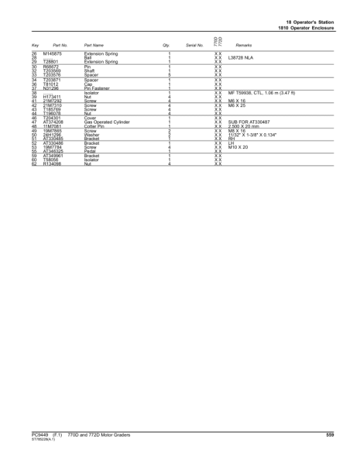 John Deere 770D, 772D Motor Graders Parts Catalog Manual - PC9449 - Image 4