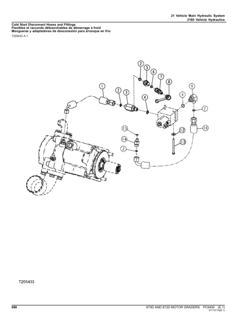 John Deere 870D, 872D Motor Graders Parts Catalog Manual - PC9450 - Image 2