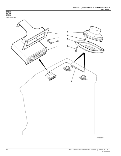 John Deere 759G Harvester (SN 001035–) Parts Catalog Manual - PC9470 - Image 2