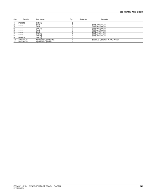 John Deere CT322 Compact Track Loaders Parts Catalog Manual - PC9492 - Image 2