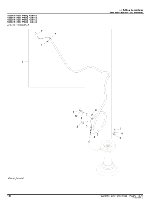 John Deere FS22B Dtt Disc Saw Felling Heads Parts Catalog Manual - PC9513 - Image 3