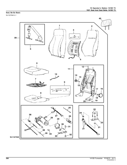 John Deere 1410D Forwarders (SN 001201 - 001464) Parts Catalog Manual - PC9575 - Image 2