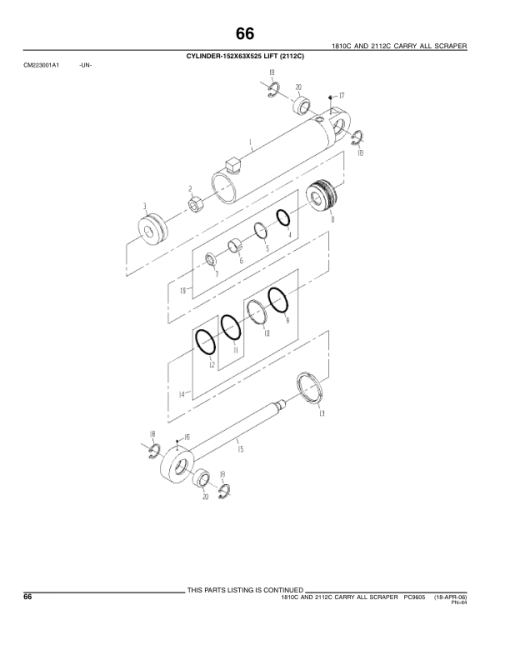 John Deere 1810C, 2112C Scrapers Parts Catalog Manual - PC9605 - Image 2