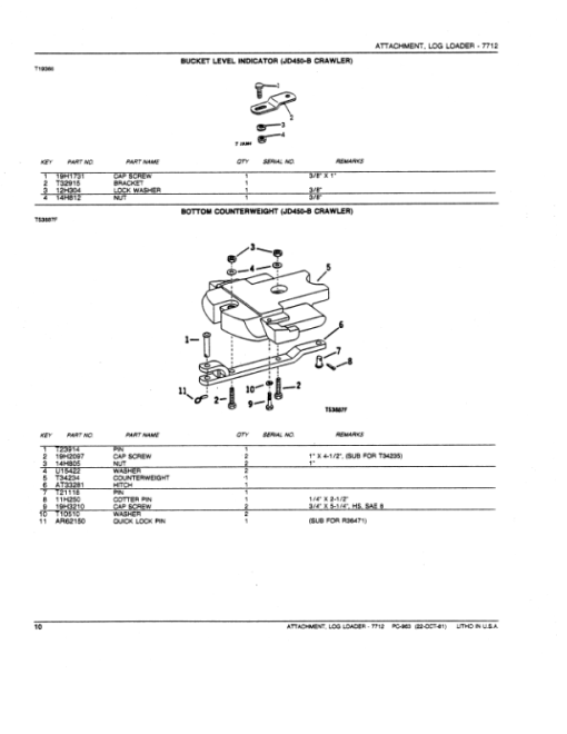 John Deere 7712 Attachments (Log Loader Attachement Only) Parts Catalog Manual - PC963 - Image 3