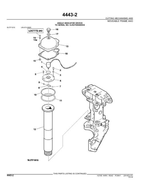 John Deere H270E Harvesting Heads (SN EJH270E000599) Parts Catalog Manual - PC9641 - Image 2