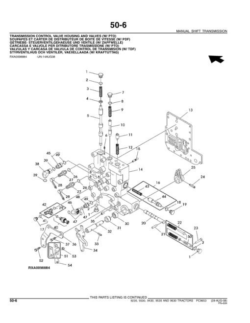 John Deere 9230, 9330, 9430, 9530, 9630 Tractors Parts Catalog Manual - PC9653 - Image 3