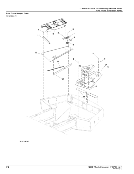 1270E T3 Wheeled Harvesters (SN 001601-) Parts Catalog Manual - PC9720 - Image 2