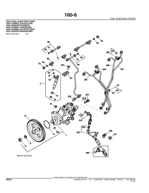 John Deere 4.5L, 4045HF280 Engines Parts Catalog Manual - PC9722 - Image 2