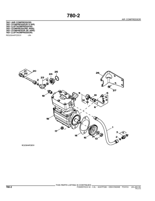 John Deere 4.5L, 4045HF280 Engines Parts Catalog Manual - PC9723 - Image 3