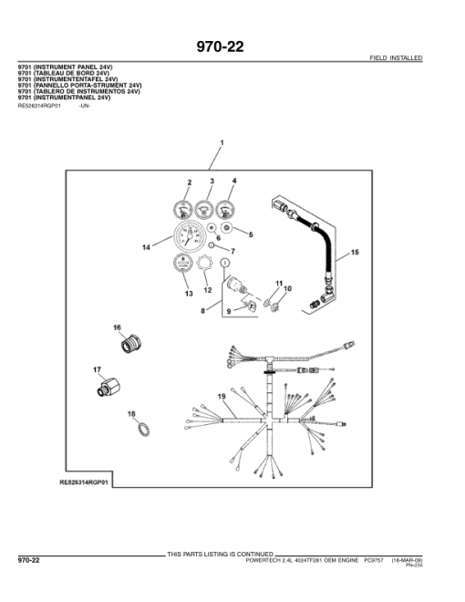 John Deere 2.4L, 4024TF281 Engines Parts Catalog Manual - PC9757 - Image 4