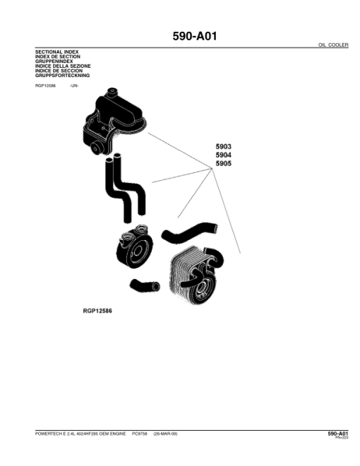 John Deere 2.4L, 4024HF295 Engines Parts Catalog Manual - PC9758 - Image 4