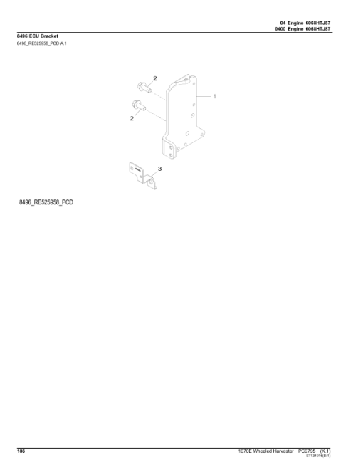 John Deere 1070E T3 Harvester (SN 001801-) Parts Catalog Manual - PC9795 - Image 2