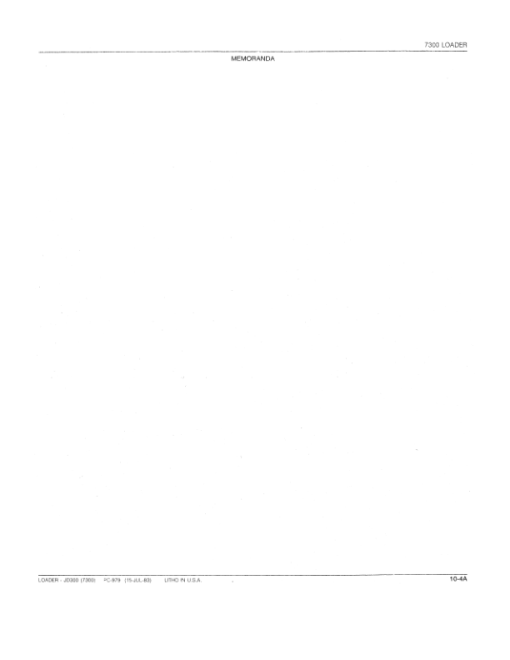 John Deere 7300 Attachments (7300 Loader Attachment only (Manufactured 1965-1973) Parts Catalog Manual - Image 2