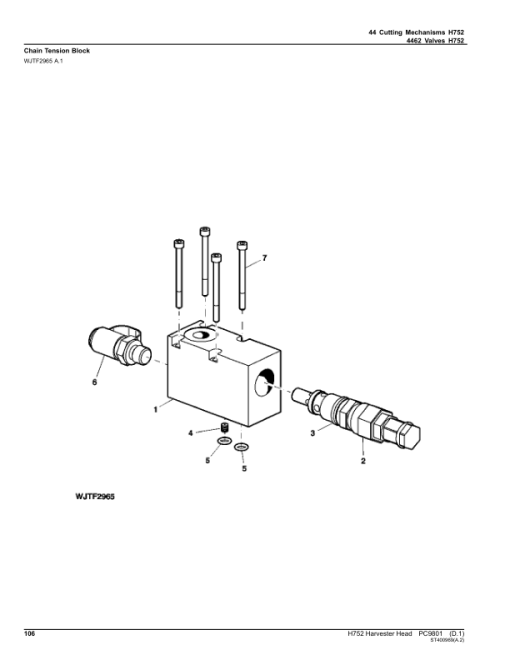 John Deere H752 Harvesting Heads (SN 000229-) Parts Catalog Manual - PC9801 - Image 4