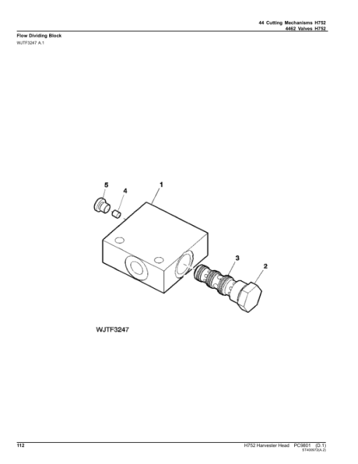 John Deere H752 Harvesting Heads (SN 000229-) Parts Catalog Manual - PC9801 - Image 2