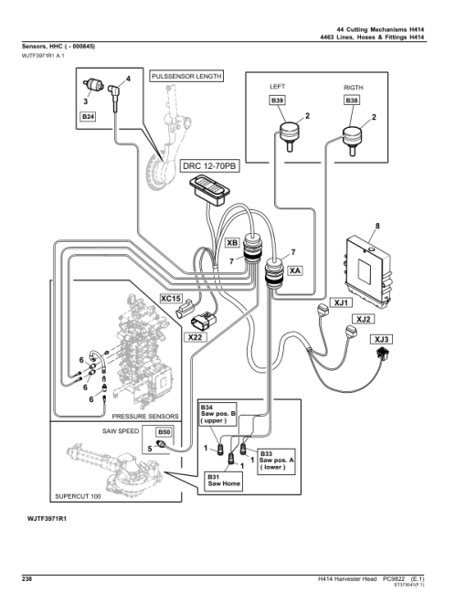 John Deere H414 Harvesting Heads Parts Catalog Manual - PC9822 - Image 2