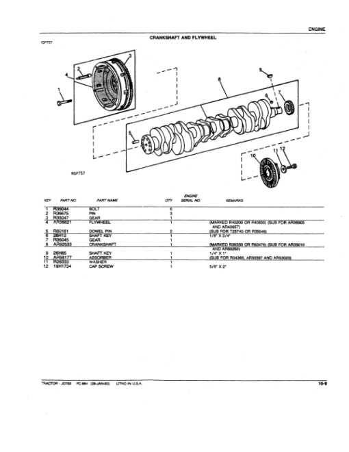 John Deere 760 Tractors Parts Catalog Manual - PC984 - Image 3