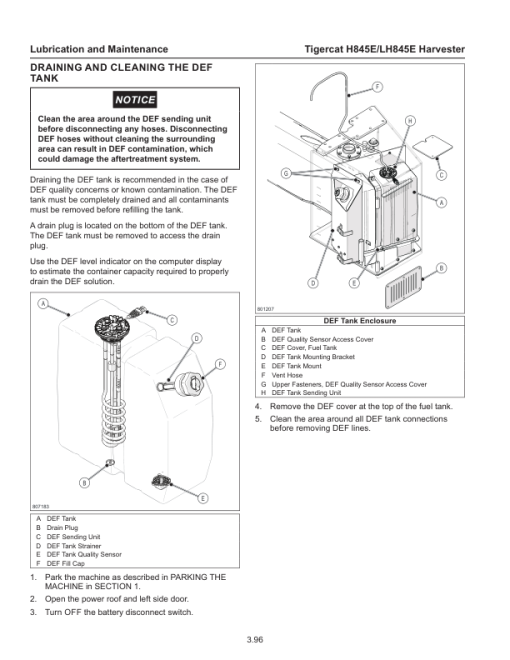 Tigercat H845E, LH845E Harvester Repair Service Manual - Image 4