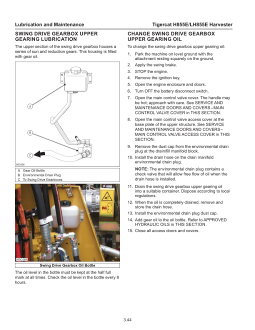 Tigercat H855E, LH855E Harvester Repair Service Manual - Image 4