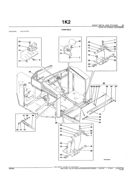 Timberjack 608L, 753GL Tracked Feller Bunchers (SN SCR3400, DEC 03) Parts Catalog Manual - Image 2