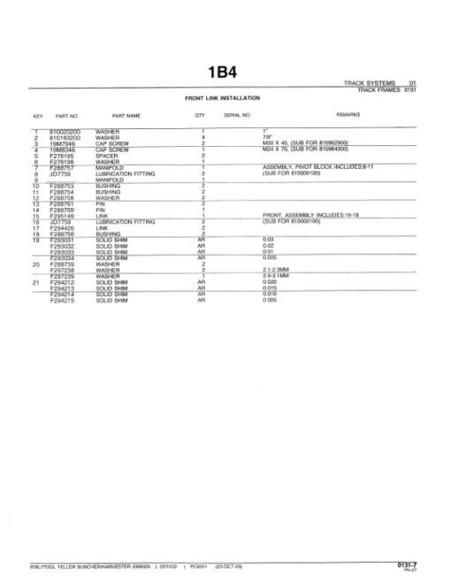 Timberjack 608L, 753GL Tracked Feller Bunchers (SN SCR3400, DEC 03) Parts Catalog Manual - Image 3