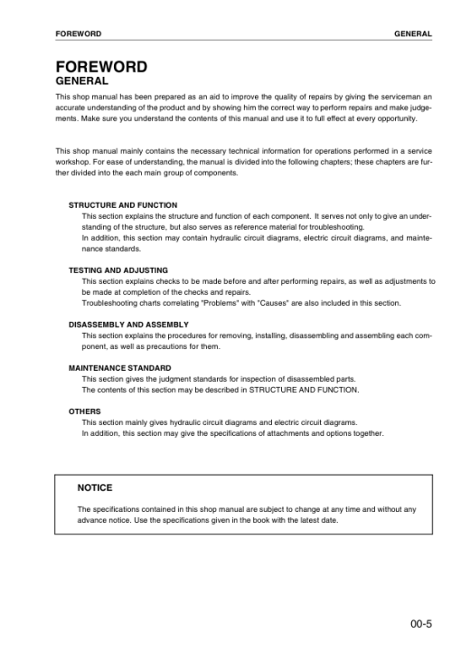 Komatsu HD325-6, HD325-6W, HD405-6, HD465-5, HD605-5, HD785-5 Dump Truck Repair Manual - Image 2