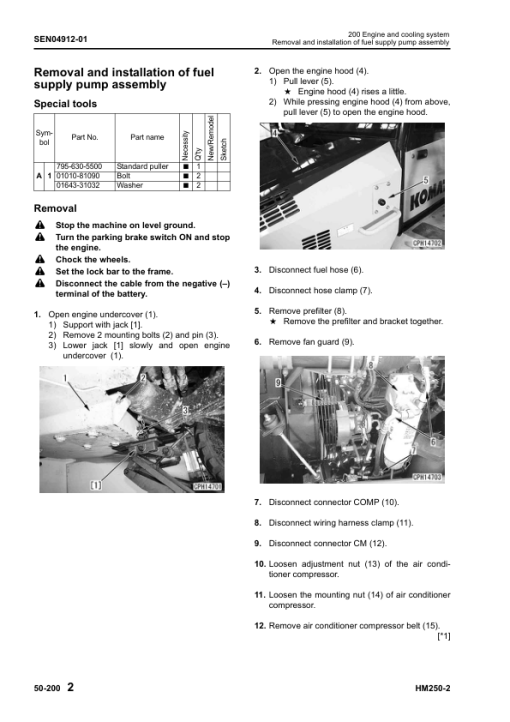 Komatsu HM250-2 Dump Truck Service Repair Manual - Image 4