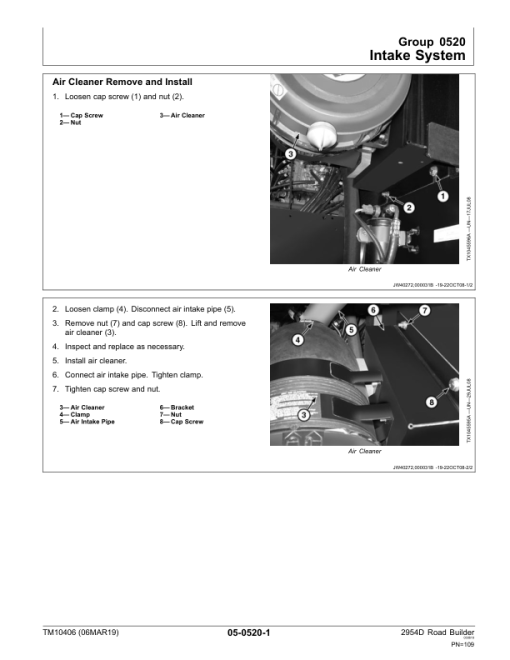 John Deere 2954D Road Builder Repair Technical Manual (TM10406) - Image 3