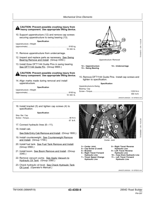 John Deere 2954D Road Builder Repair Technical Manual (TM10406) - Image 5