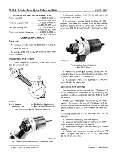 John Deere 6531A, 6531D, 6619A (500 Series) Engine Technical Manual (TM1107) - Image 2