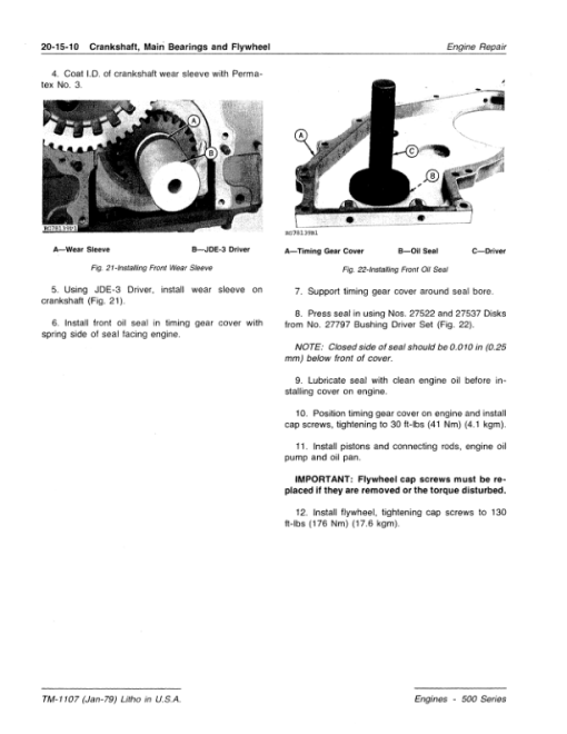 John Deere 6531A, 6531D, 6619A (500 Series) Engine Technical Manual (TM1107) - Image 3