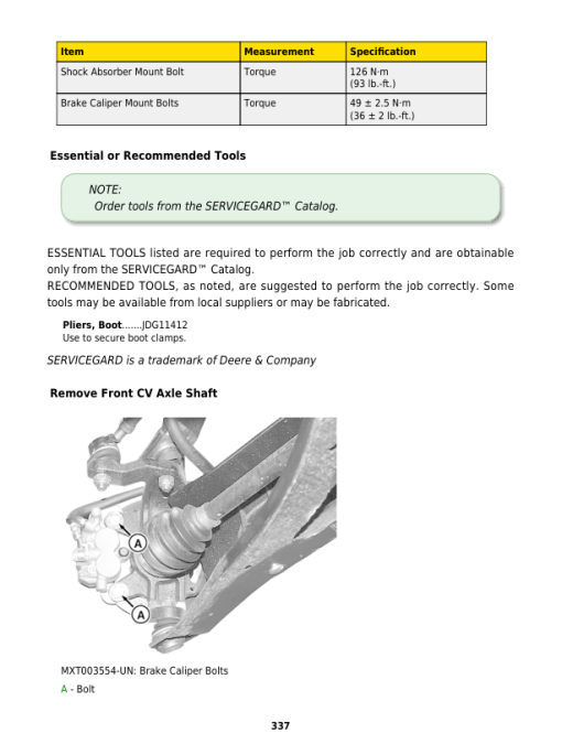 John Deere RSX860i Gator Recreational Vehicle Repair Manual (S.N after 010001-) - Image 3