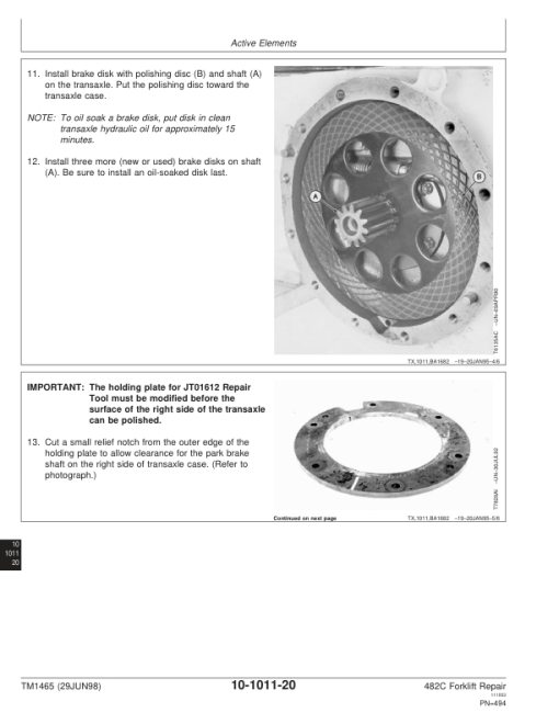 John Deere 482C Forklift Repair Technical Manual (TM1465) - Image 4