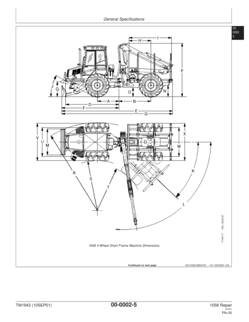 John Deere 1058 Forwarder Repair Technical Manual - (TM1943) - Image 2