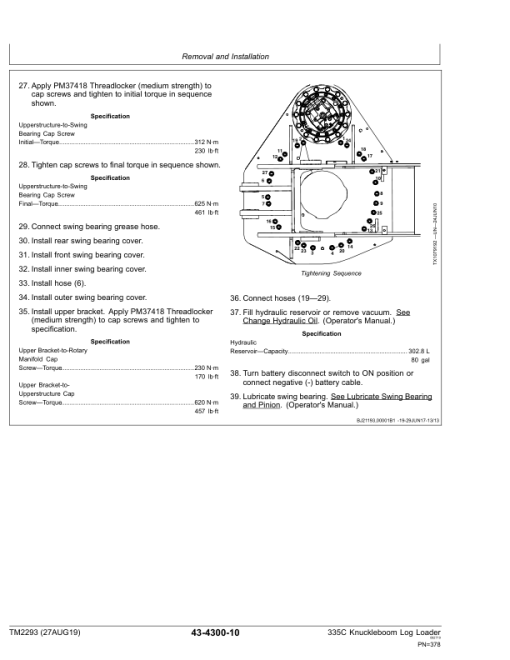 John Deere 335C Knuckleboom Log Loader Repair Technical Manual - (TM2293) - Image 5