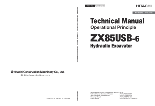 Hitachi ZX85USB-6 Excavator Service Repair Manual - Image 4