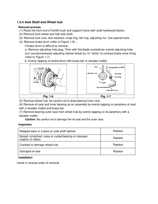 Utilev UT15-25PFE Forklift A379 Series Repair Manual - Image 4