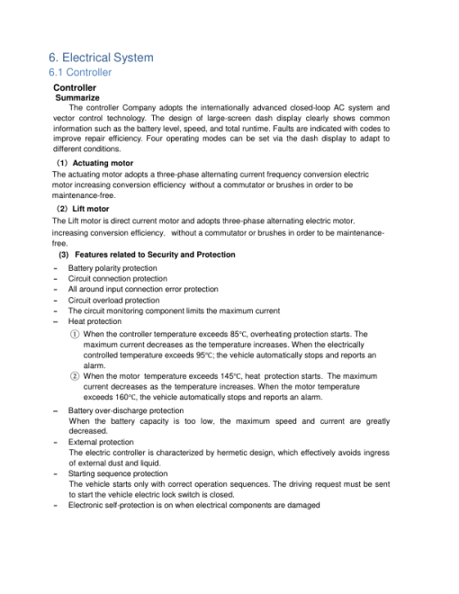 Utilev UT15-25PFE Forklift A379 Series Repair Manual - Image 2